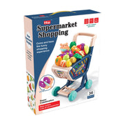 Kids Shopping Cart with Cutting Vegetables – Navy Blue