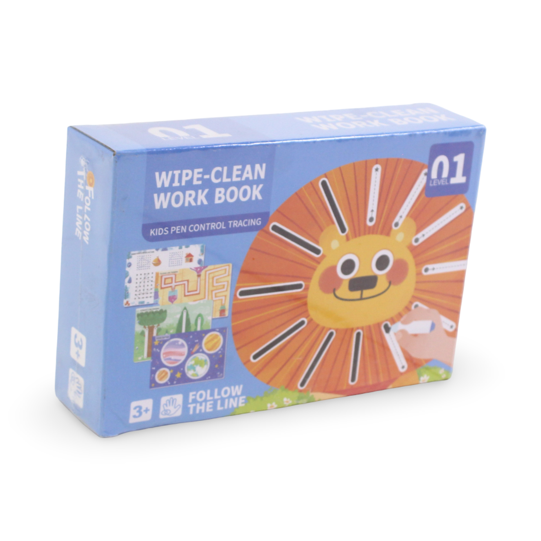 Wipe-Clean Tracing Workbook – Follow the Line Learning Cards - Toys - Bright Future