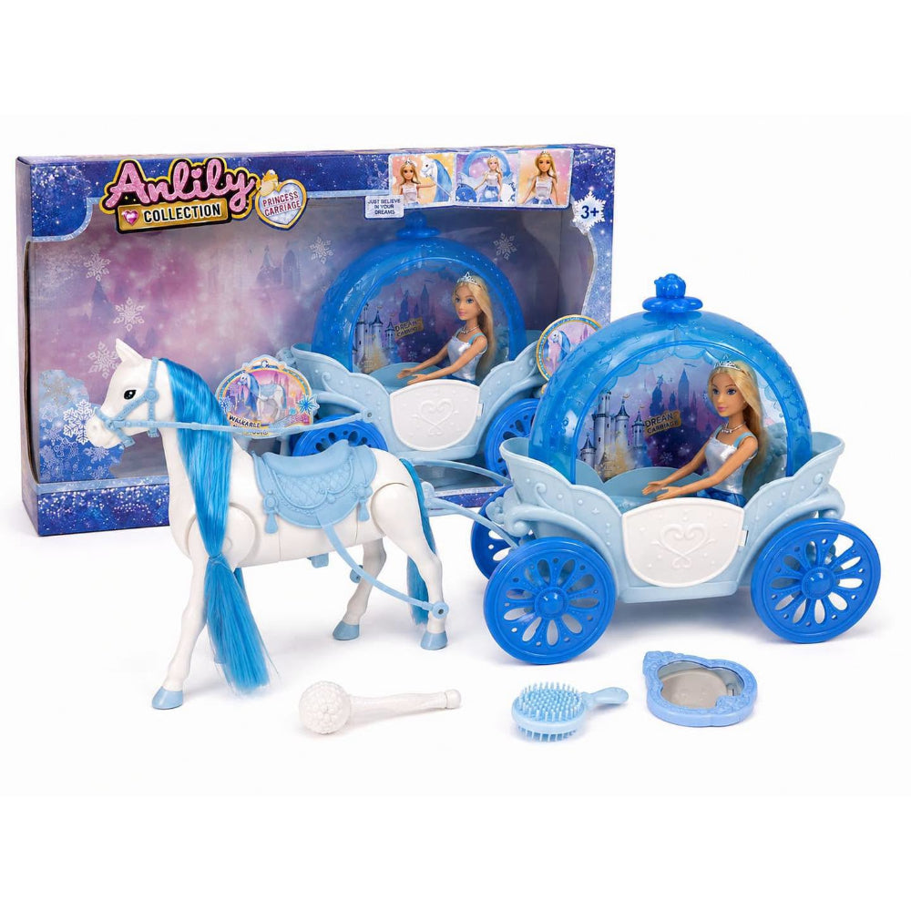 Anlily Collection Princess Carriage Playset 11.5 Inches