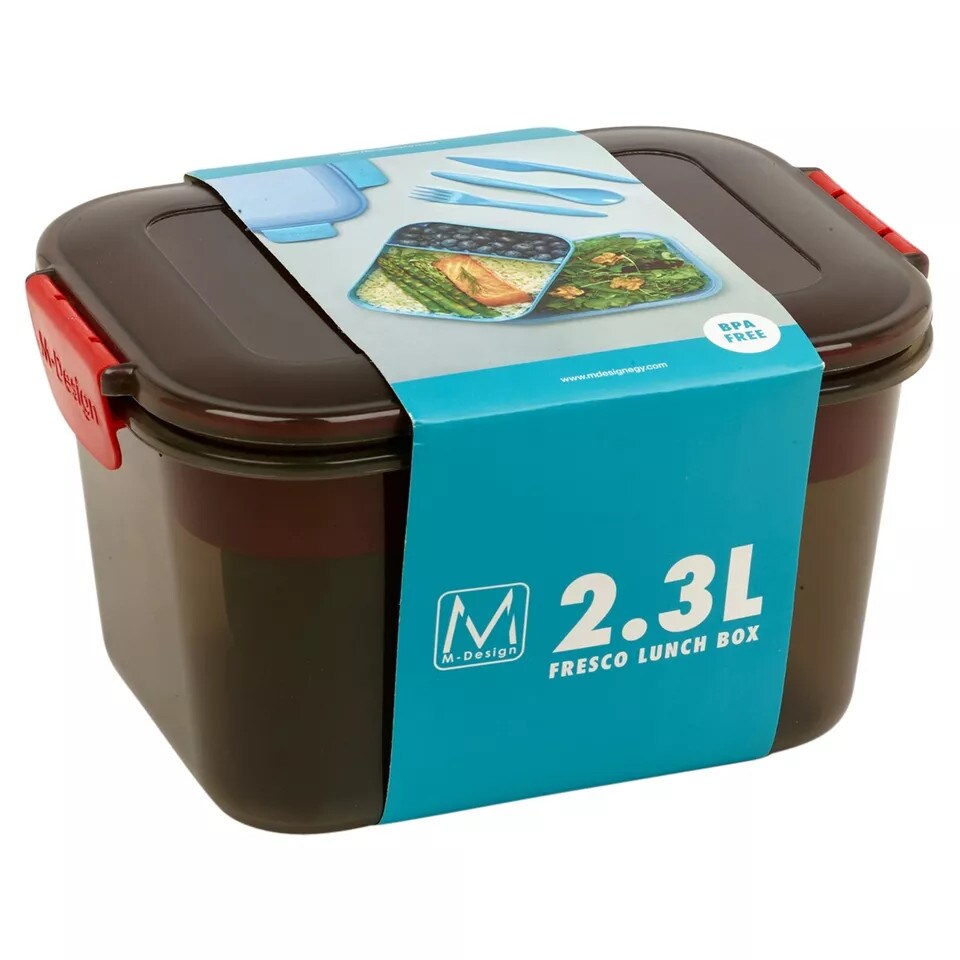 M-Design Lunch Box 2.3L – Black/Red