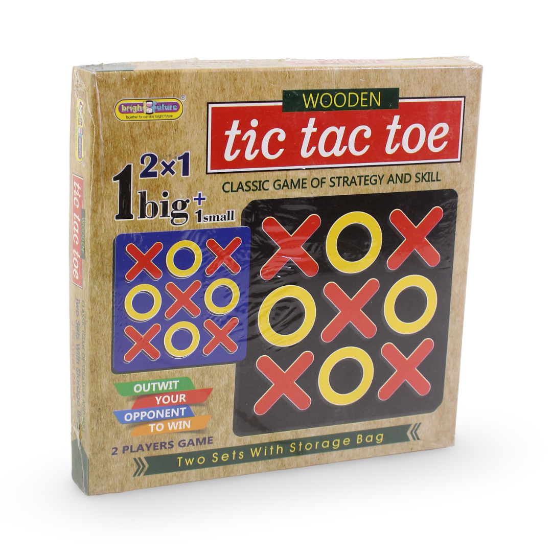 Wooden Tic Tac Toe XO (1 Large + 1 Pocket + Storage Bag) - Toys - Bright Future