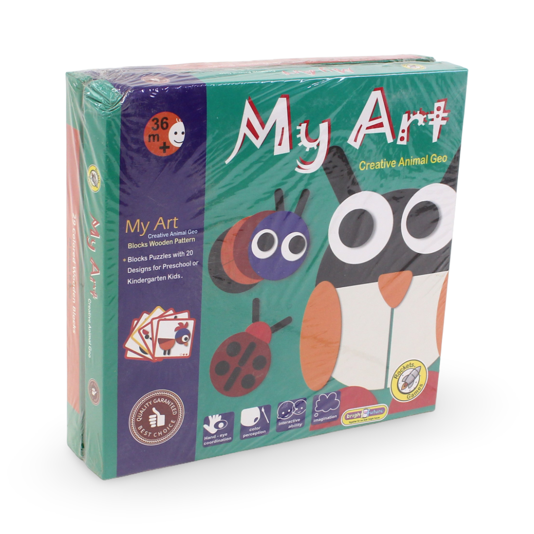 My Art GeoAnimo – Creative Animal Geo Blocks Set - Toys - Bright Future
