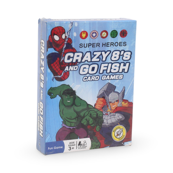 لعبة ورق Crazy 8 وGo Fish - إصدار الأبطال الخارقين