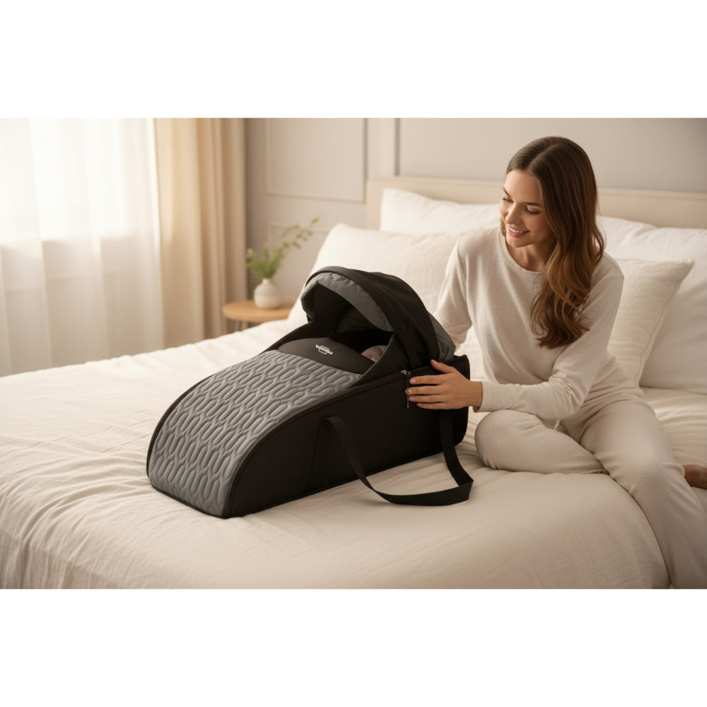 Petit Bebe Carry Cot Allure 0-12m – Grey