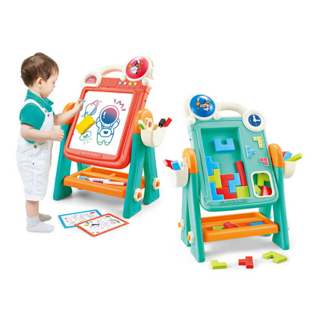 Kids 2-in-1 Drawing Table Game and Drawing Board