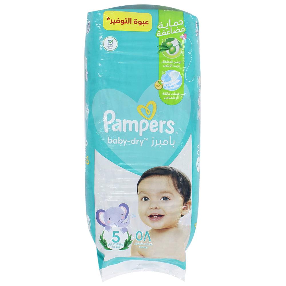 Pampers 58-Piece Baby Dry Diapers, Size 5, 11-25kg - Ourkids - Pampers