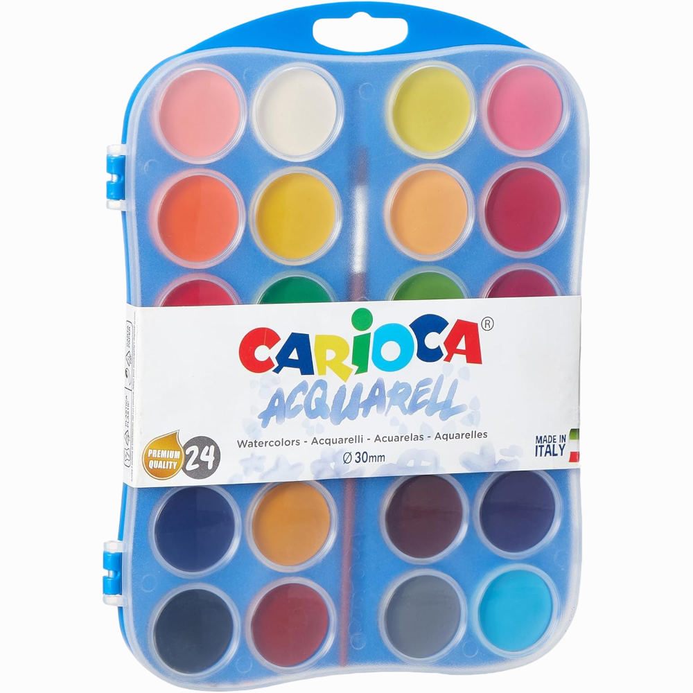 Carioca Stone Watercolors 30ml – 24 Colors + Brush