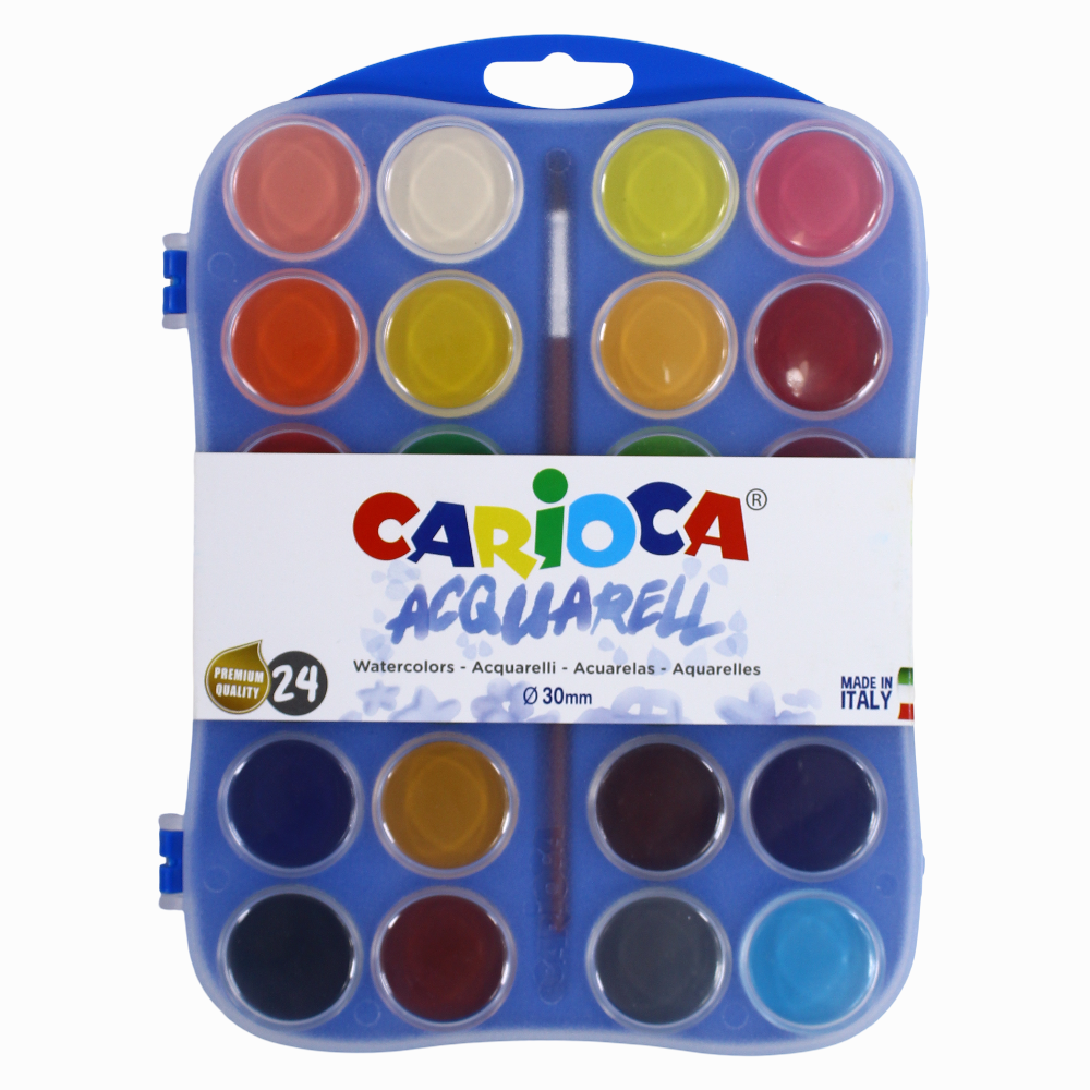 Carioca Stone Watercolors 30ml – 24 Colors + Brush