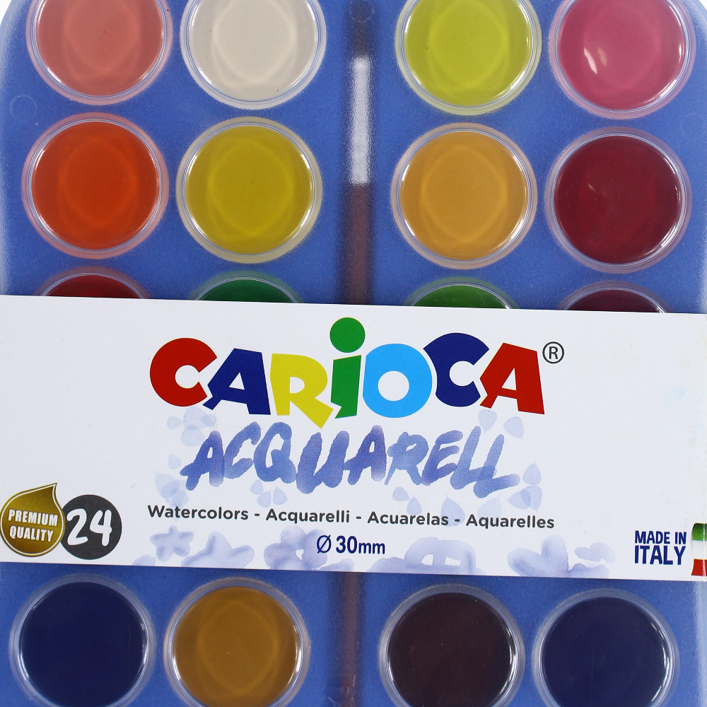 Carioca Stone Watercolors 30ml – 24 Colors + Brush
