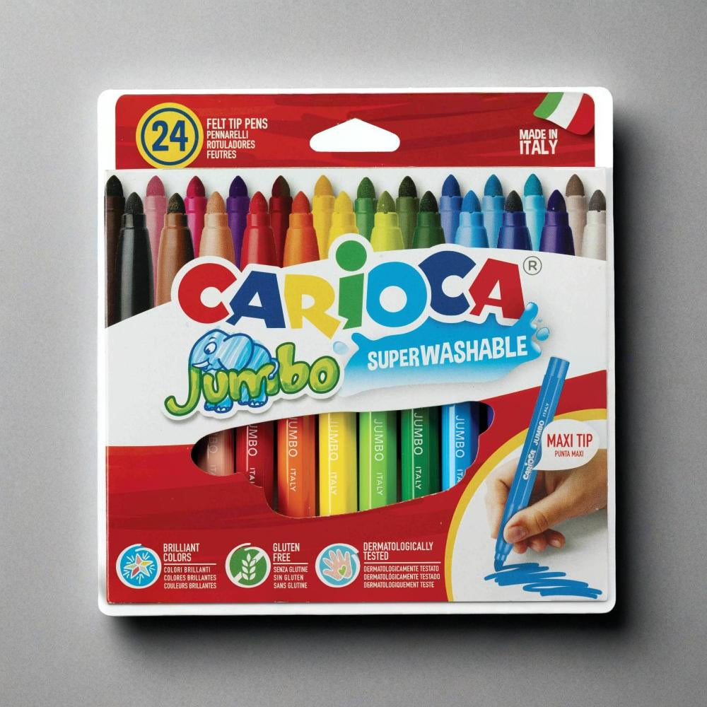 Carioca Jumbo Flowmaster Colours – 24 Colors