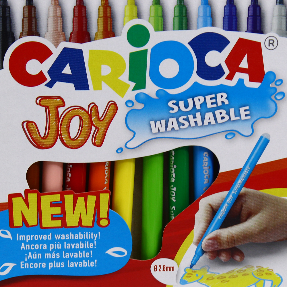 Carioca Joy Super Washable Pen – 12 Colors