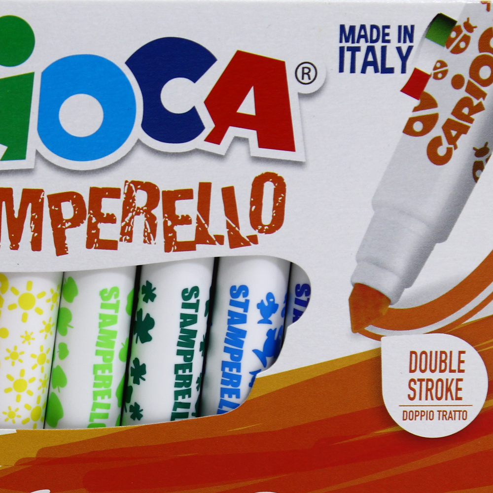 Carioca Stamperello Felt Tip with Stamps – 12 Colors