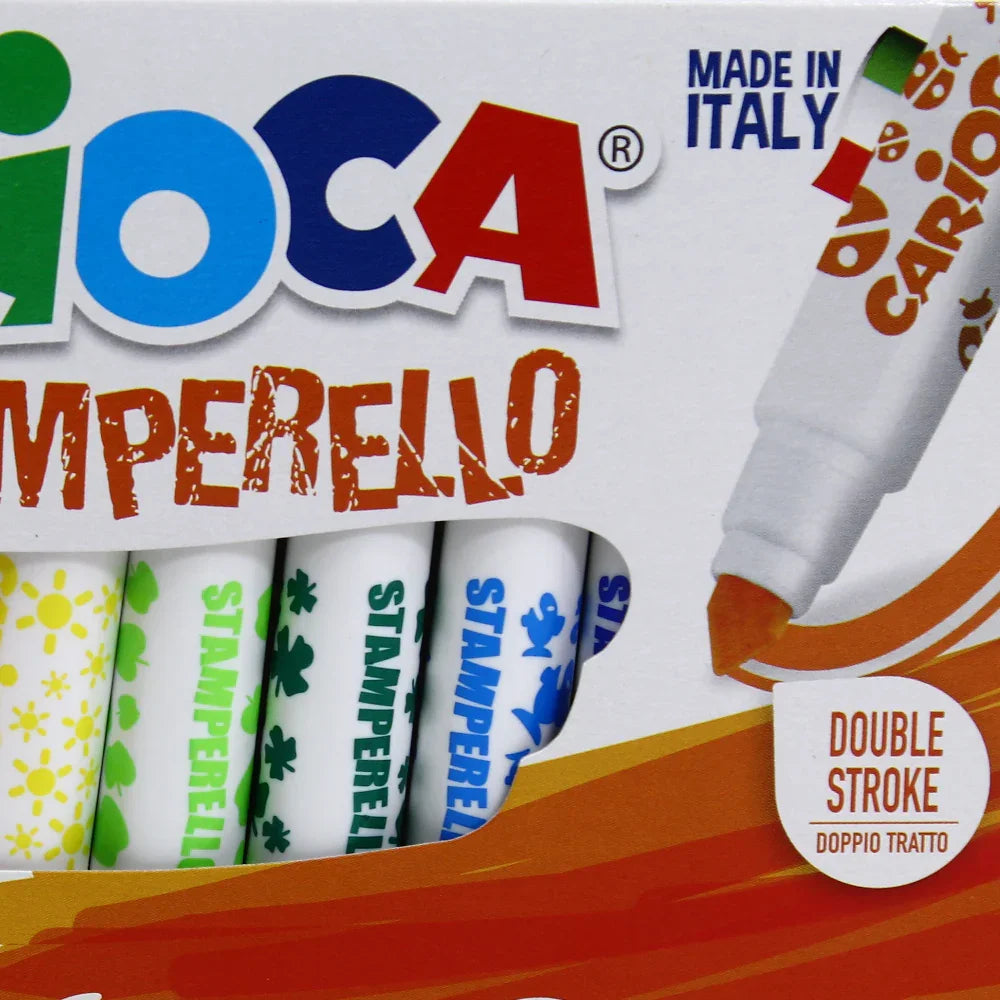 Carioca Stamperello Felt Tip with Stamps – 12 Colors
