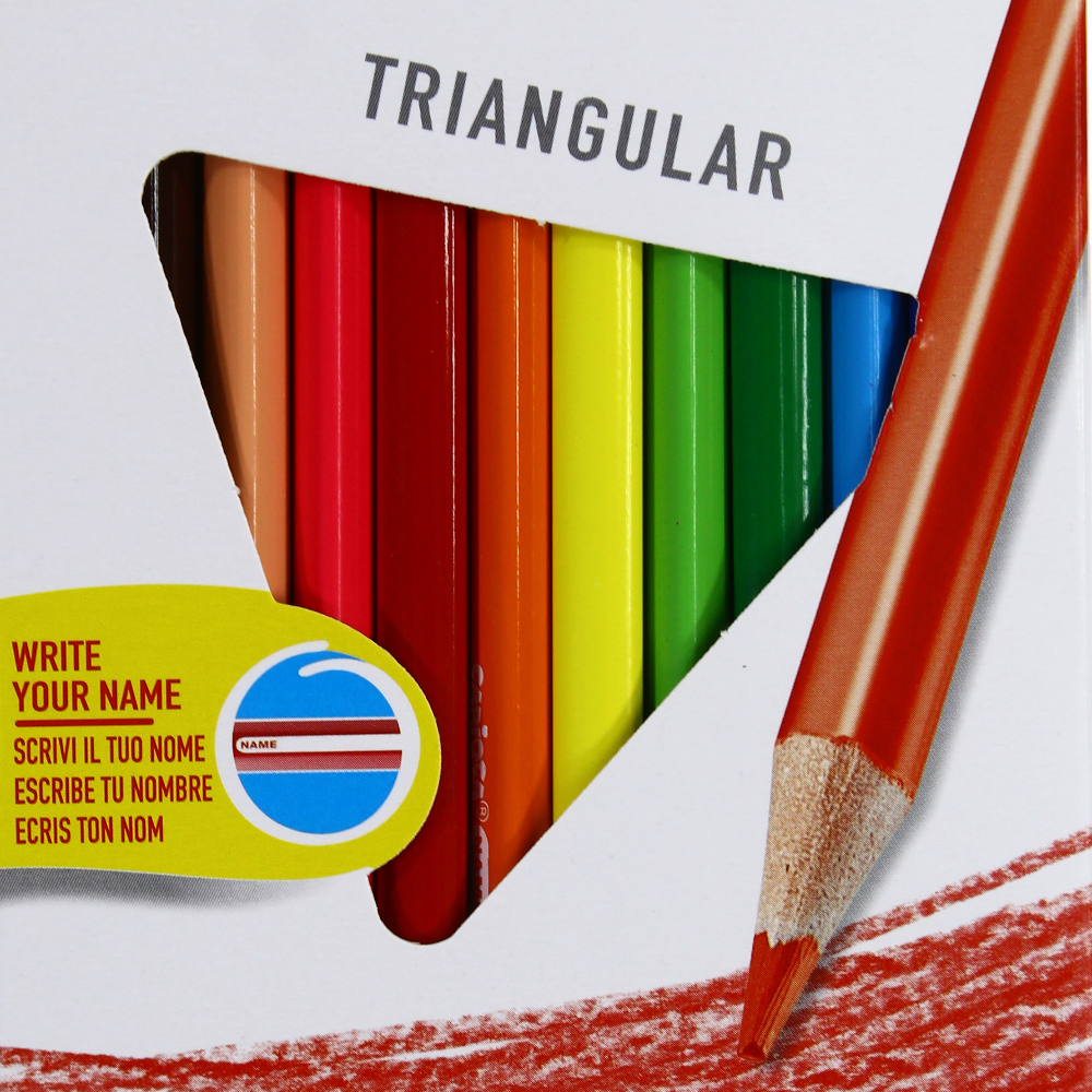 Carioca Triangular Colored Pencils – 12 Color
