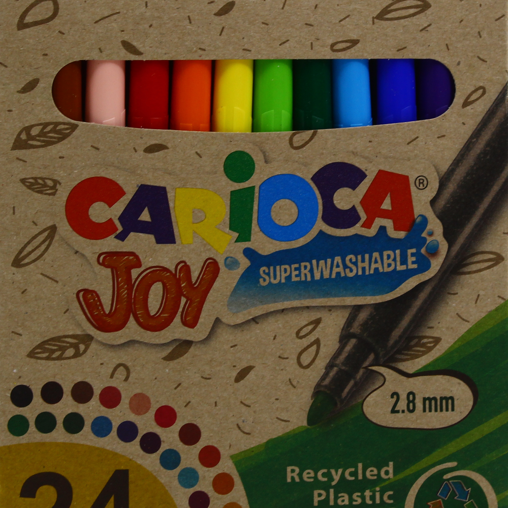 Carioca Joy Super Washable Pens – 24 Colors