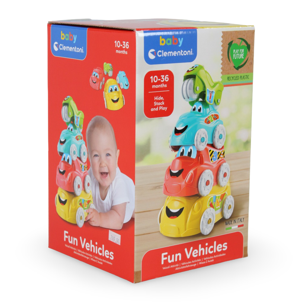 Clementoni Fun Vehicles Stack & Play Activity Toy