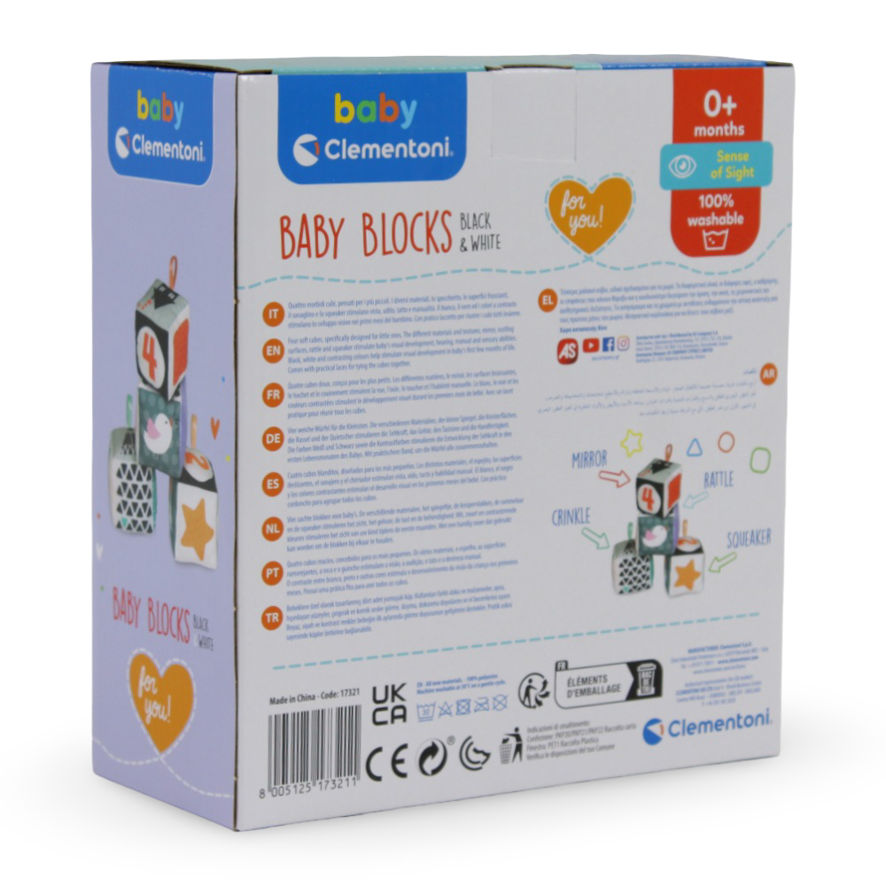 Clementoni Black & White Soft Baby Blocks