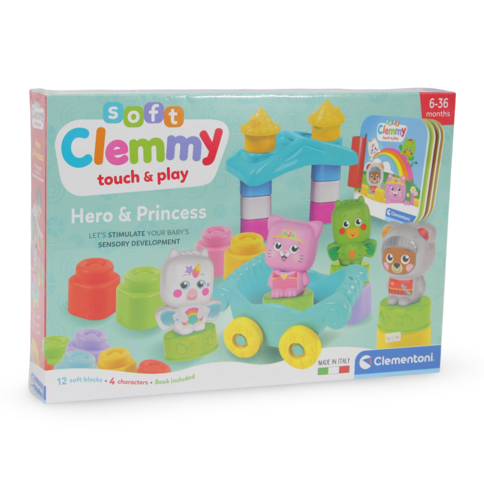 Clementoni Soft Clemmy Touch & Play Hero & Princess Baby Blocks