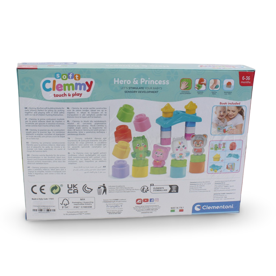Clementoni Soft Clemmy Touch & Play Hero & Princess Baby Blocks