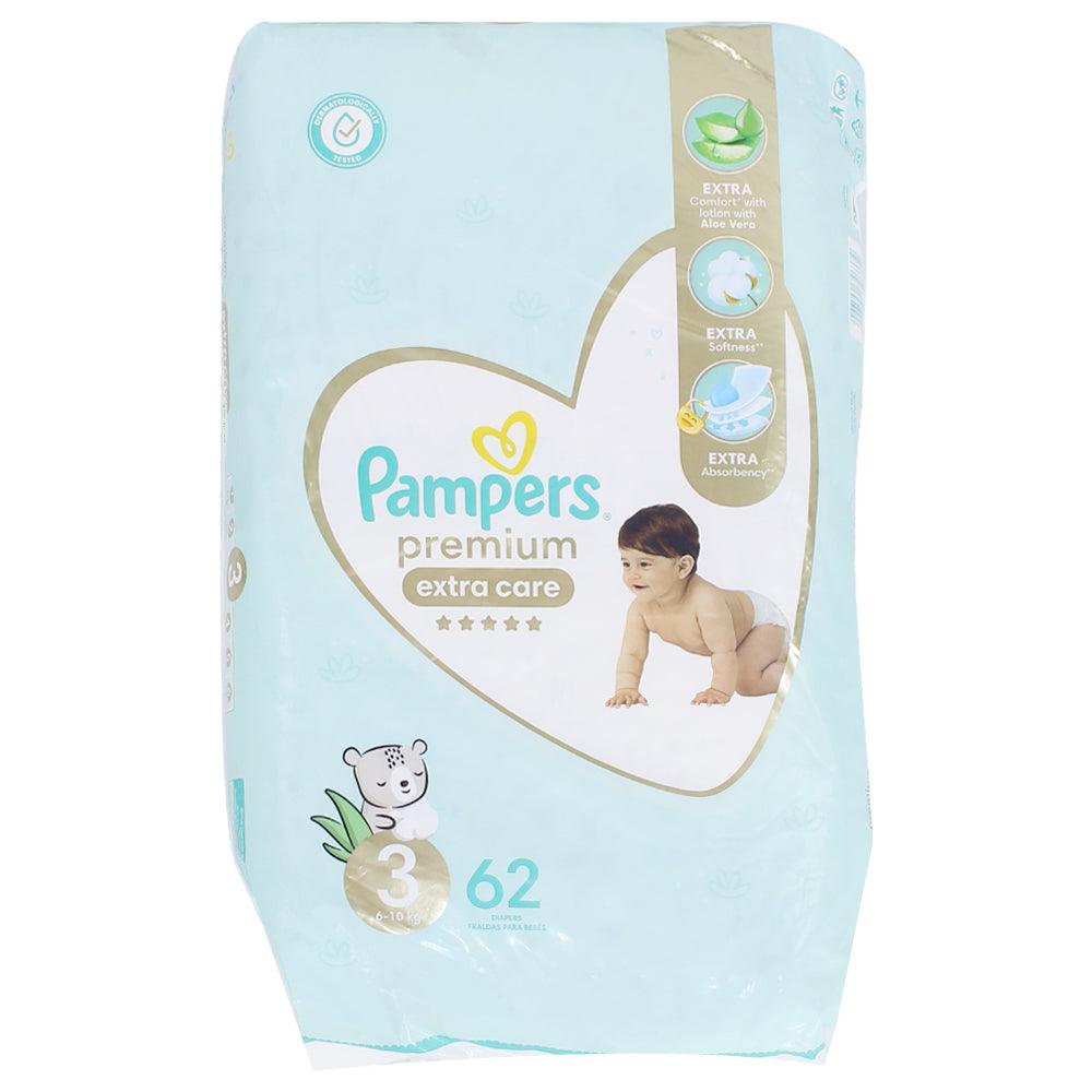 Pampers Premium Extra Care Diapers - Size 3 - 6-10 KG - 62 Diapers - Ourkids - Pampers