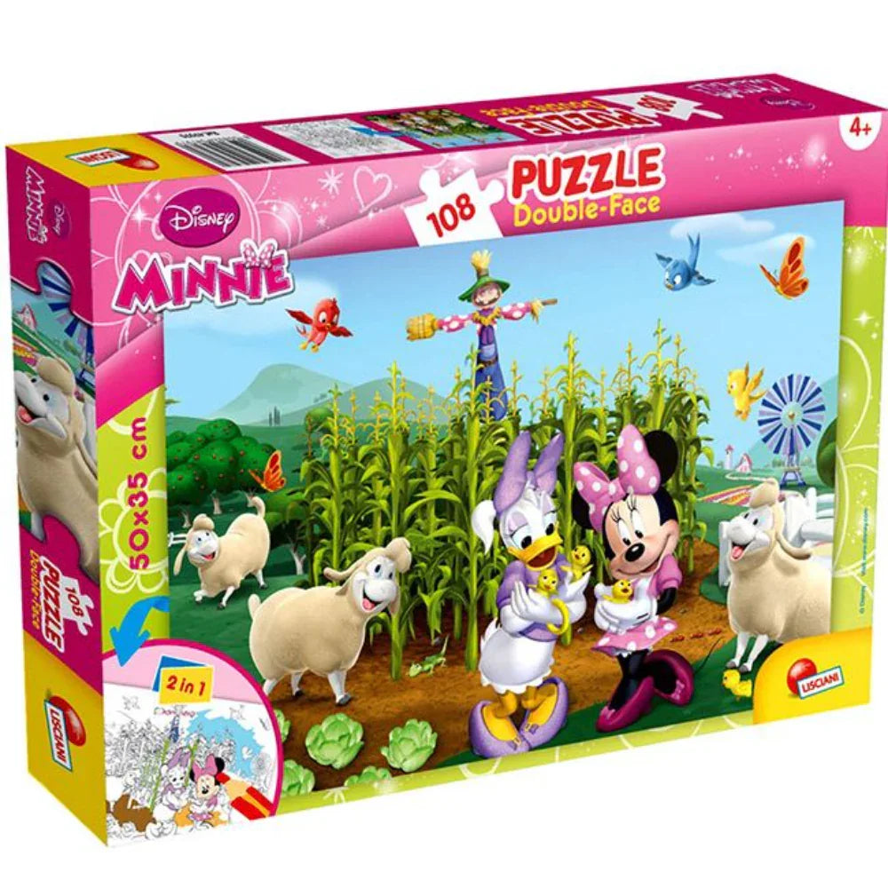 Lisciani Minnie Mouse Double-Face Puzzle – 108 Pieces