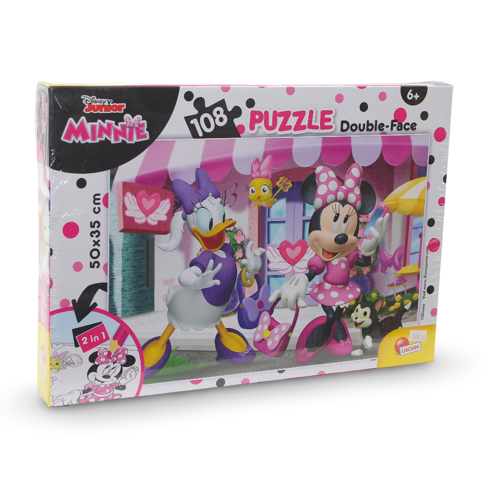 Lisciani Minnie Mouse Double-Face Puzzle – 108 Pieces