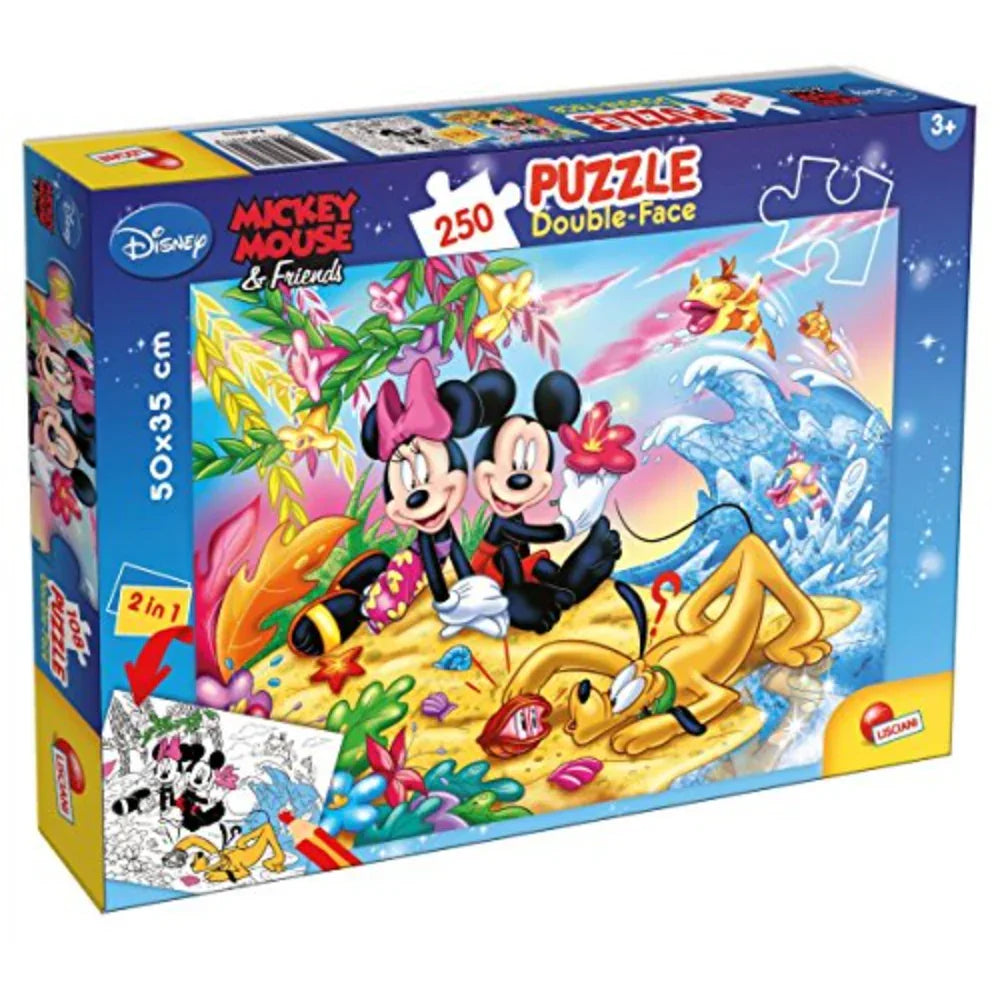 Lisciani Mickey Mouse & Friends Double-Face Puzzle - 250 Pieces - Toys