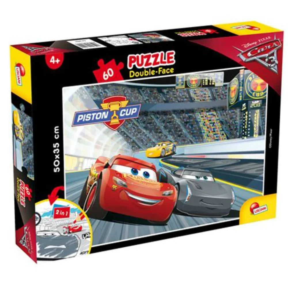 Lisciani Cars Double-Face Maxi Puzzle - 60 Pieces