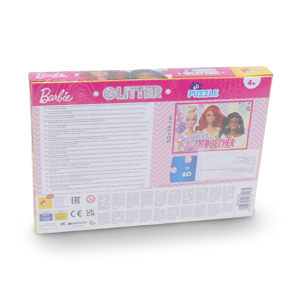 Lisciani Barbie "We Dream Together" Glitter Puzzle - 60 Pieces