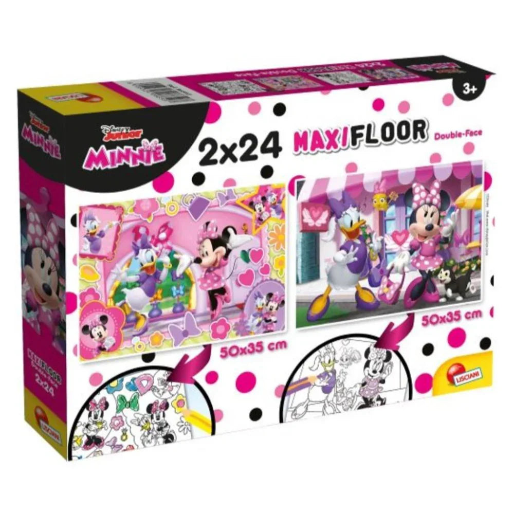 Lisciani - Disney Minnie Double-Face Puzzle & 2 x 24 Pieces - Toys