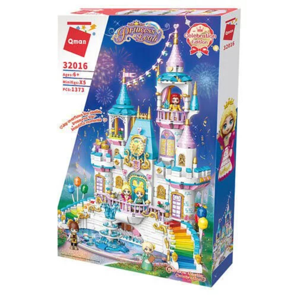 Princess Leah Rainbow Castle Celebration Building Blocks - 1373 Pcs