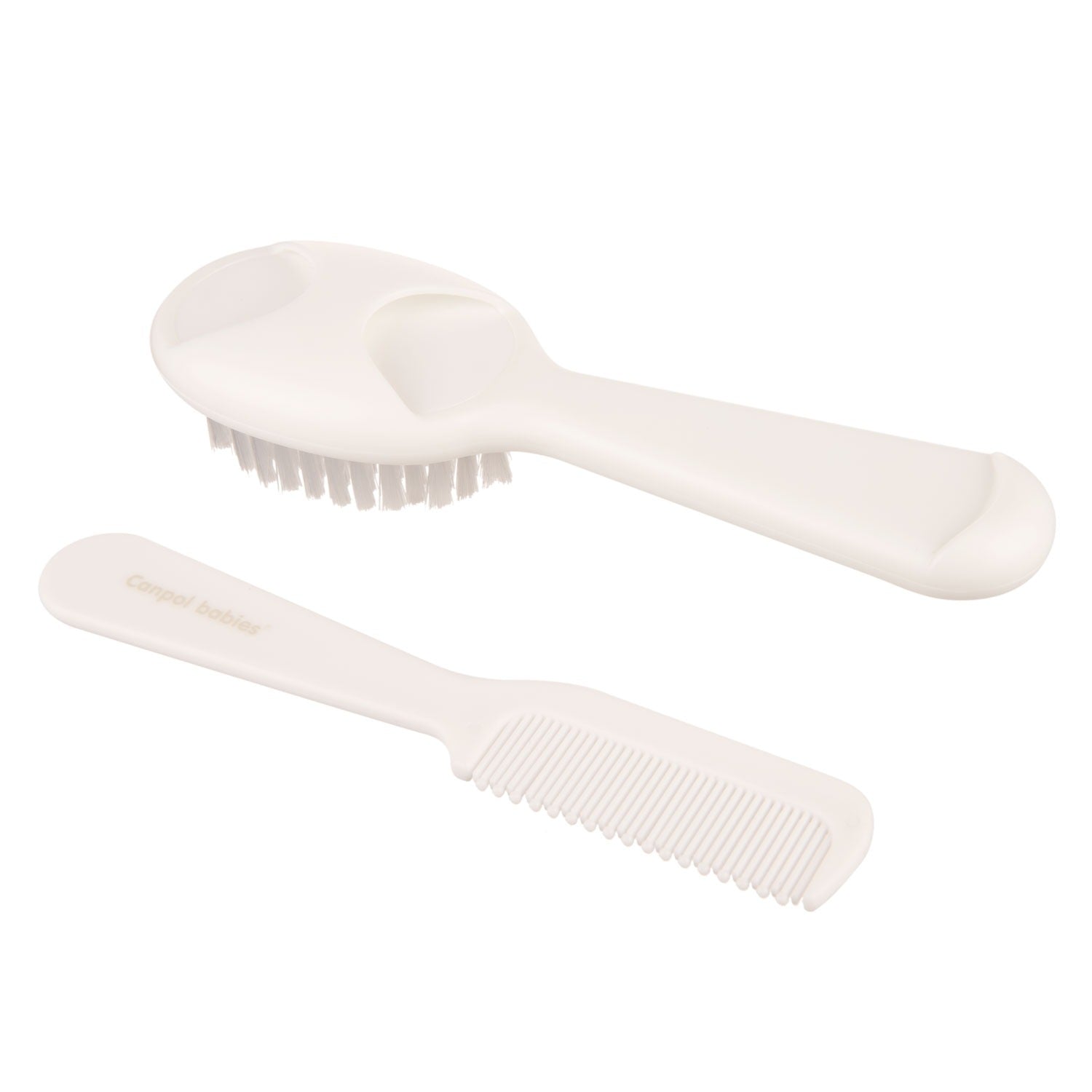 Canpol Babies Brush & Comb Set for Infants – White (0m+)