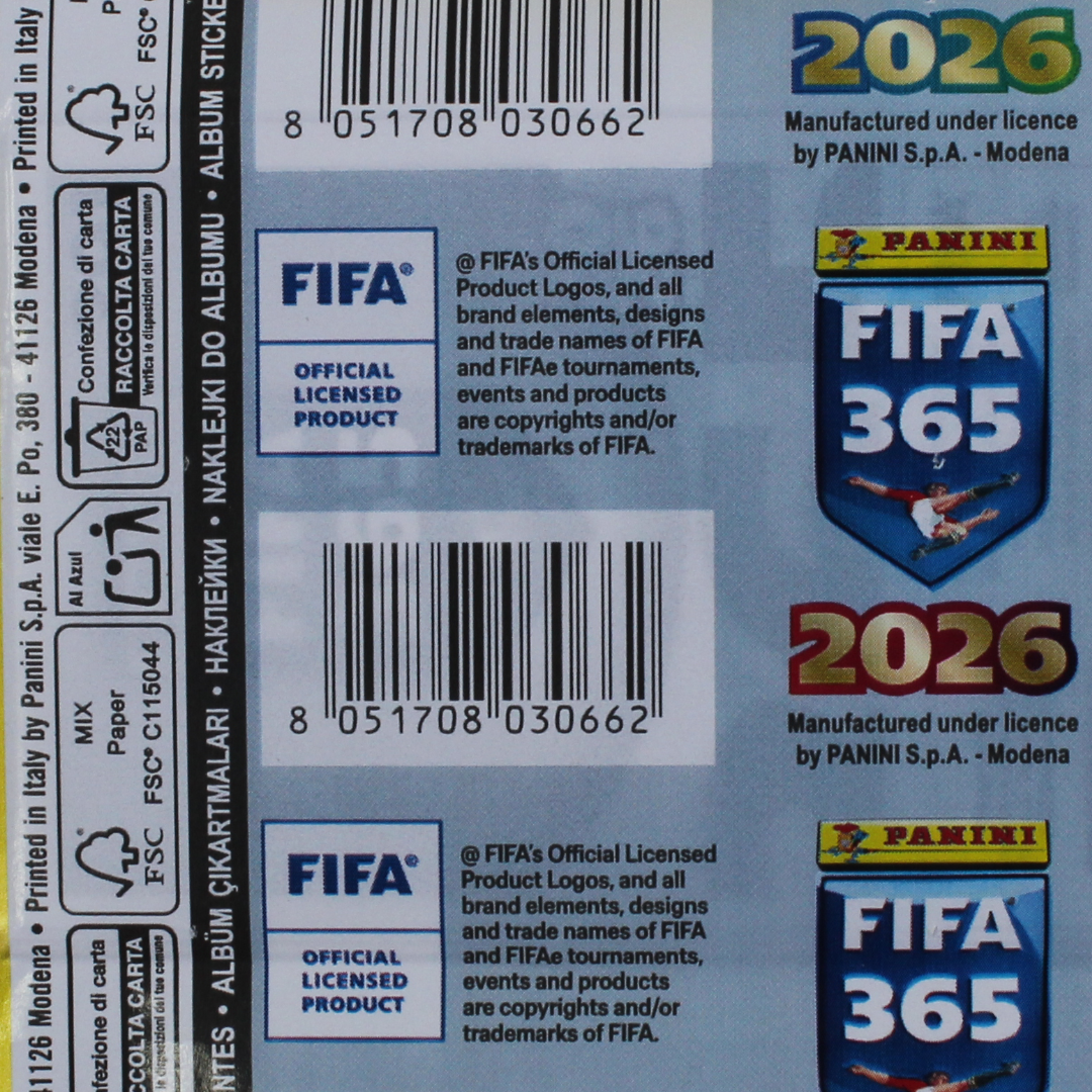 Panini FIFA 365 2026 Stickers "The Golden World of Football" Collection