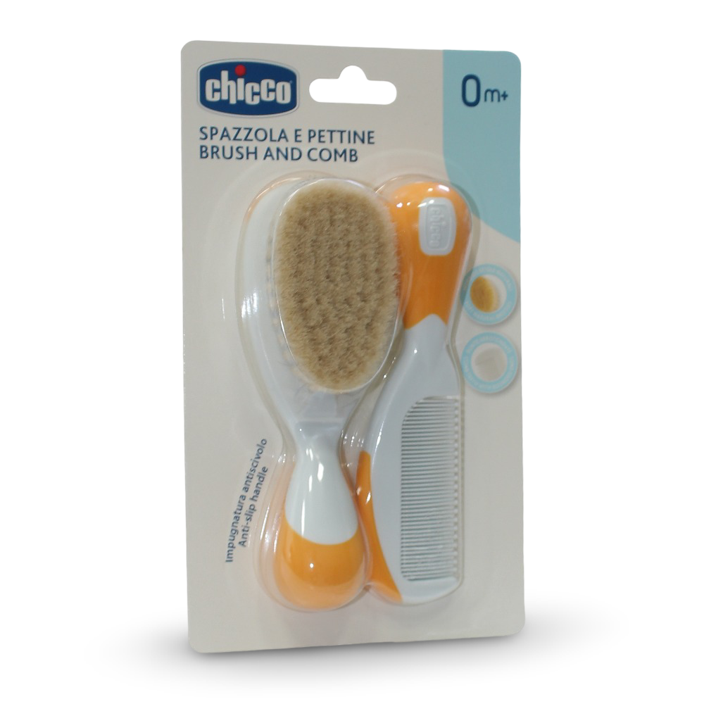 Chicco Brush and Comb Set 0m+ – Orange