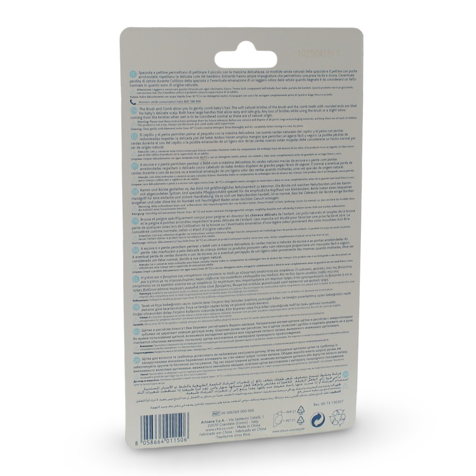 Chicco Brush and Comb Set 0m+ – Orange