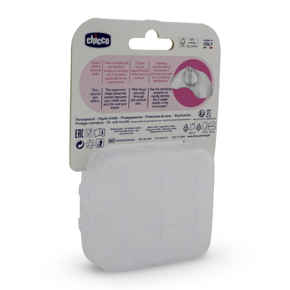 Chicco Silicone Nipple Shields S/M –Transparent
