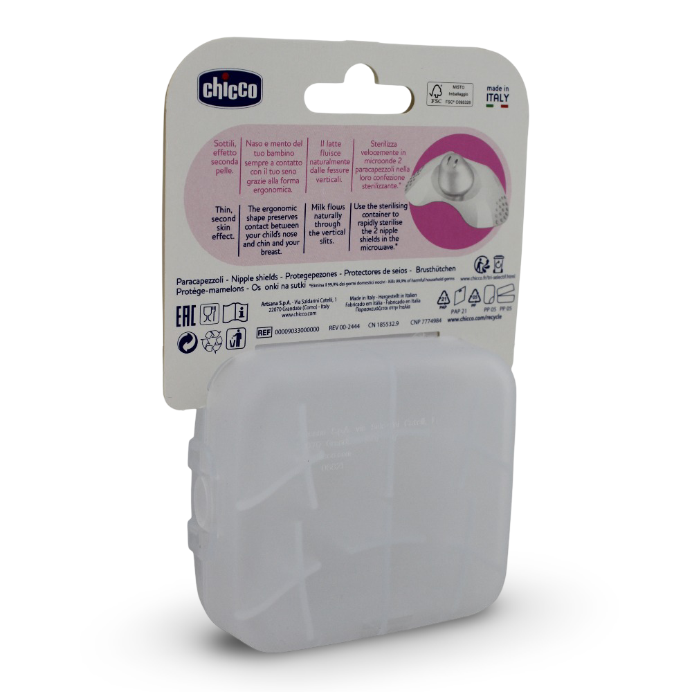Chicco Silicone Nipple Shields S/M –Transparent