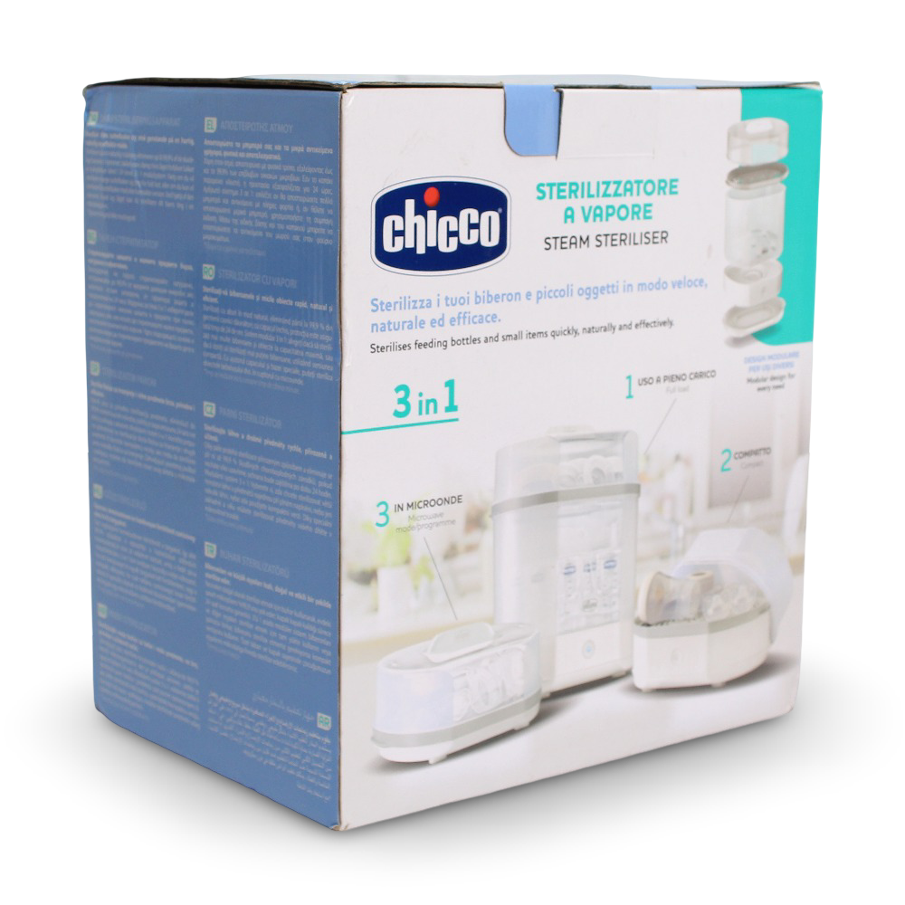 Chicco Natural 3 in 1 Steam Sterilizer – Full, Compact & Microwave Modes