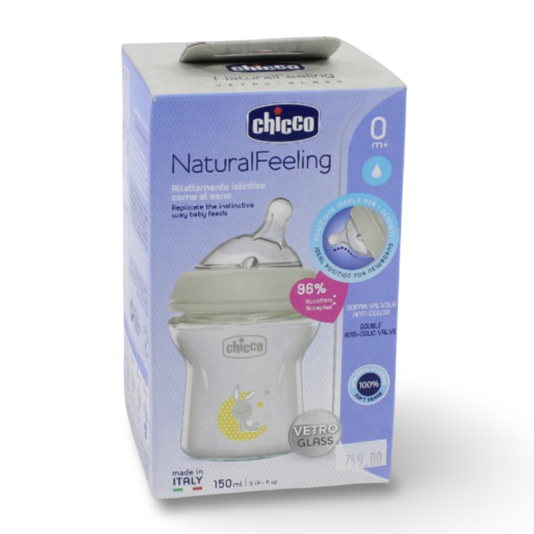 Chicco Natural feeling Glass Bottle Bunny 150ml
