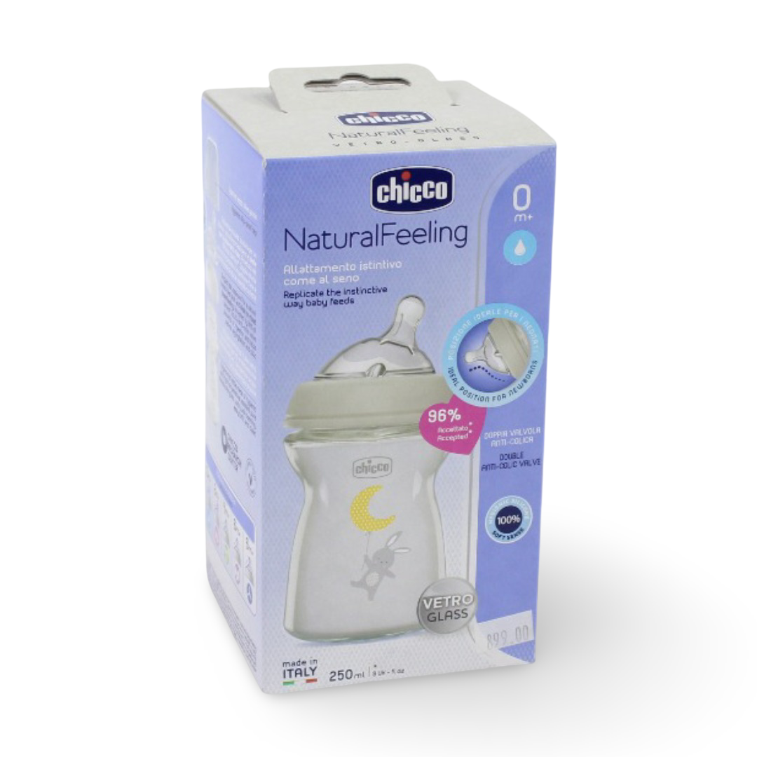 ببرونة ناتشورال فيلينج من شيكو سعة 250 مل بتدفق بطيء للاطفال بعمر الولادة وما فوق