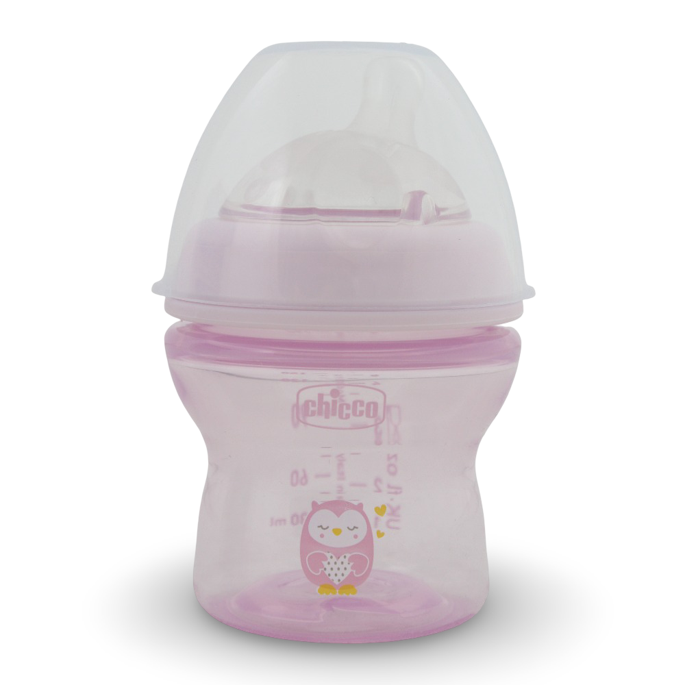 Chicco Natural Feeling Plastic Bottle 150 ml (0+ Months) Pink
