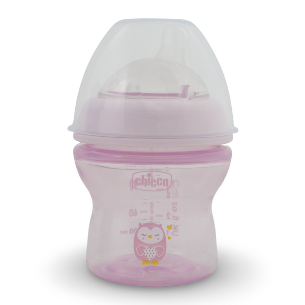 Chicco Natural Feeling Plastic Bottle 150 ml (0+ Months) Pink