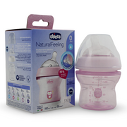 Chicco Natural Feeling Plastic Bottle 150 ml (0+ Months) Pink