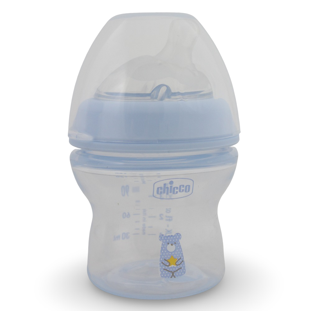 Chicco Natural Filling Plastic Bottle 150 ml (0+ Months) Blue