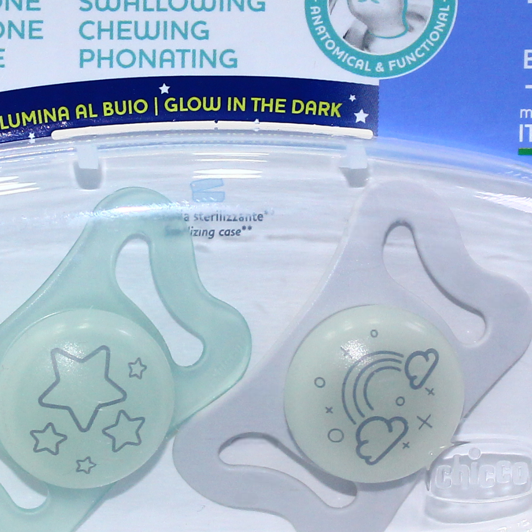 Chicco PhysioForma Micro Silicone Pacifiers 2-Pack – Mint & Grey