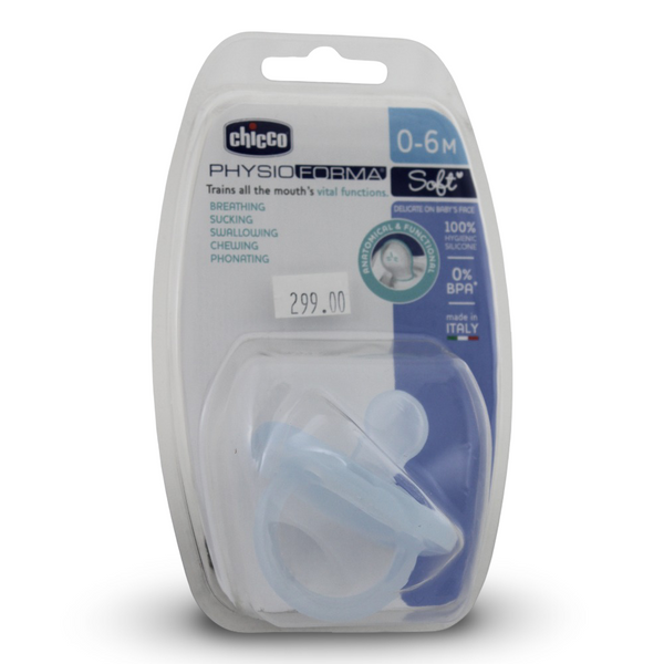 Chicco Silicone Physio Forma Soft Soother - Blue - Baby Essentials