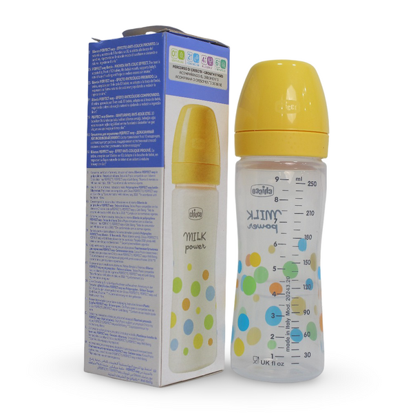 Chicco Perfect Easy Physio Anti-Colic Baby Bottle 250ml - Yellow