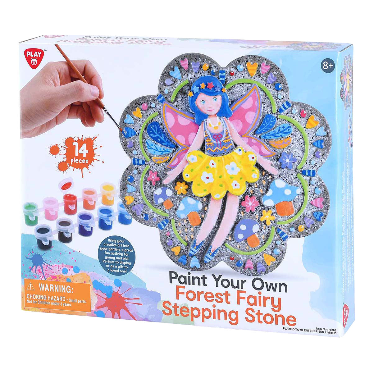 PlayGo Paint Your Own Forest Fairy Stepping Stone – 14 Pcs