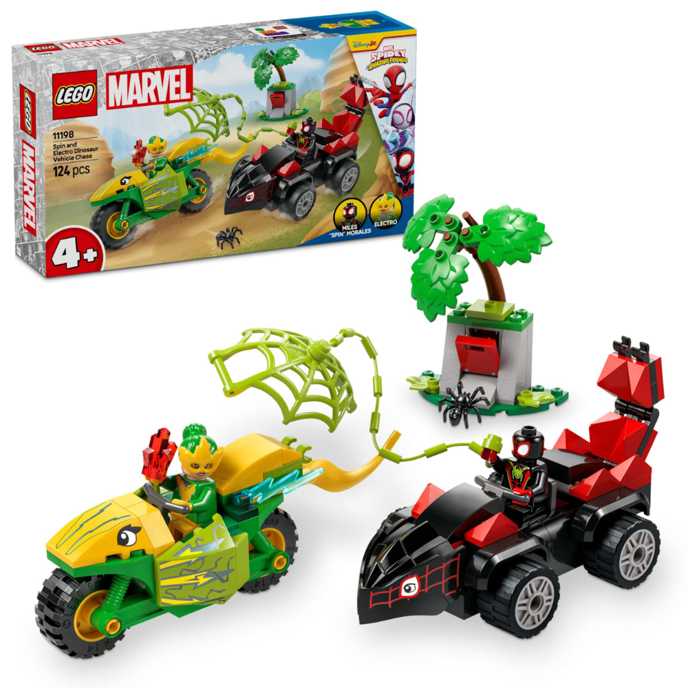 Lego Marvel Spin and Electro Dinosaur Vehicle Chase Set - Toys