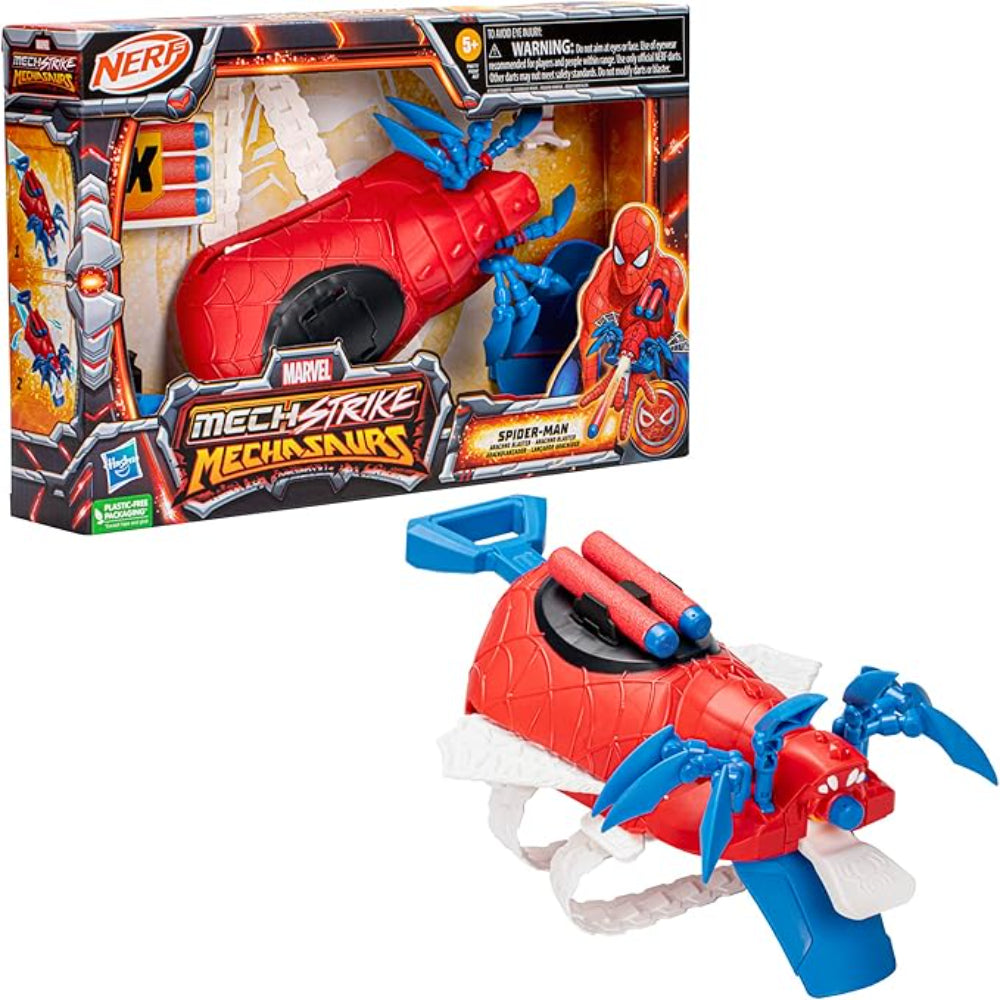 Nerf Marvel Mech Strike Mechasaurs Spider-Man Arachno Blaste - Toys